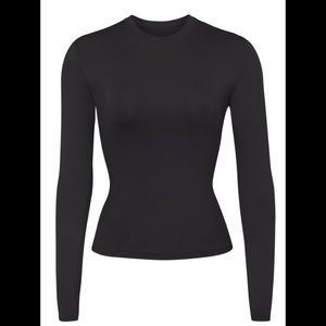 NWT SKIMS Swim Long Sleeve Swim Shirt/bottoms Black Onyx Small